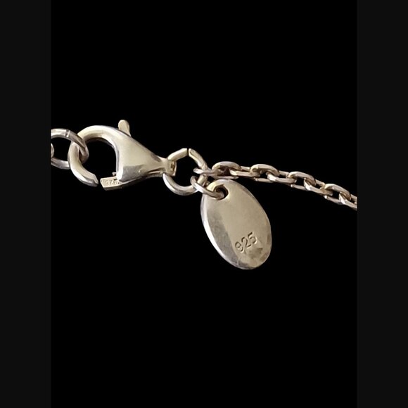 Folli Follie 925 Sterling CZ Flower Pattern 15.5" Long Necklace - Picture 5 of 6